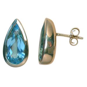 blue topaz, blue topaz earrings, blue topaz studs, topaz studs, topaz earrings, Abrecht Bird, Abrecht Bird Jewellers,