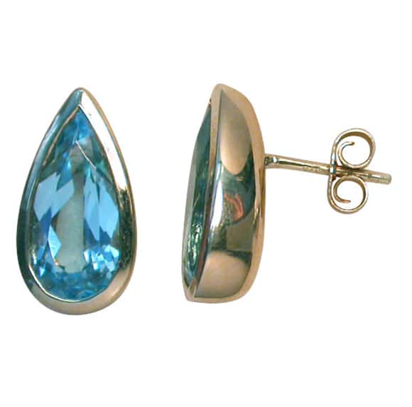 blue topaz, blue topaz earrings, blue topaz studs, topaz studs, topaz earrings, Abrecht Bird, Abrecht Bird Jewellers,