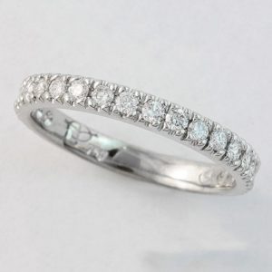 Claw set diamond wedding ring