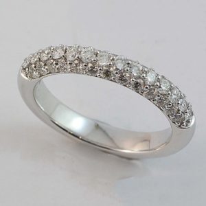 Pavé set diamond wedding ring