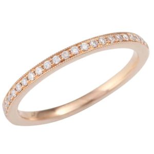 rose gold diamond wedding ring, Rose gold Full circle pavé set wedding ring