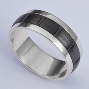 zirconium ring, white gold ring, men's wedding ring, men's wedding ring designs, custom designed wedding ring, design your own wedding