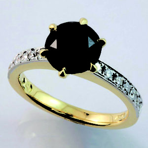 treated diamonds, black diamond engagement ring, black diamond ring designs, hand made black diamond ring, custom made jewellery