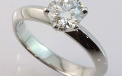 119680 : Platinum Solitaire Diamond Engagement Ring