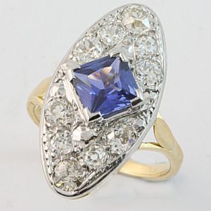 oval sapphire and diamond ring, hand made sapphire ring, ellipse sapphire ring, Ceylon sapphire ring, quality jewellery, custom made jewellery, hand made jewellery, Abrecht Bird, Abrecht Bird Jewellers