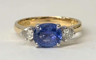 Custom Designed Sapphire & Diamond Ring