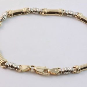 two tone bracelet, gold bracelet, Abrecht Bird, Abrecht Bird Jewellers, bracelets, bar link bracelet