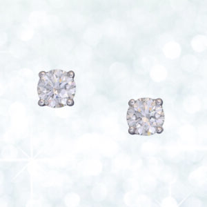 Abrecht Bird, diamond studs, diamond earrings, four claw studs, single diamond earrings, diamond, earrings,