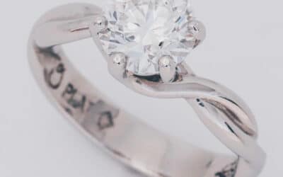120538 : Platinum Six Claw Soliatire Diamond Engagement Ring