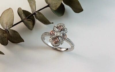 120771 : 9 Carat White & Rose Gold Argyle Pink & White Diamond Ring